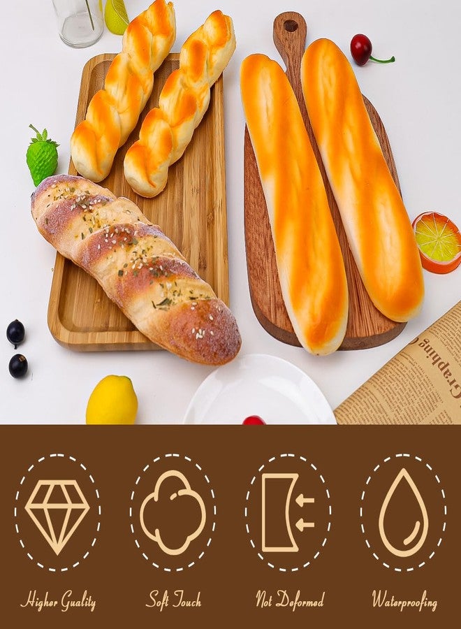 Meiwlong 5 Pieces Fake Bread Set,Realistic Artificial Bread Fake Baguette Bread Loaf Loaves of Bread for Food Props Display Home Kitchen Bakery Restaurant Decoration - Image 5